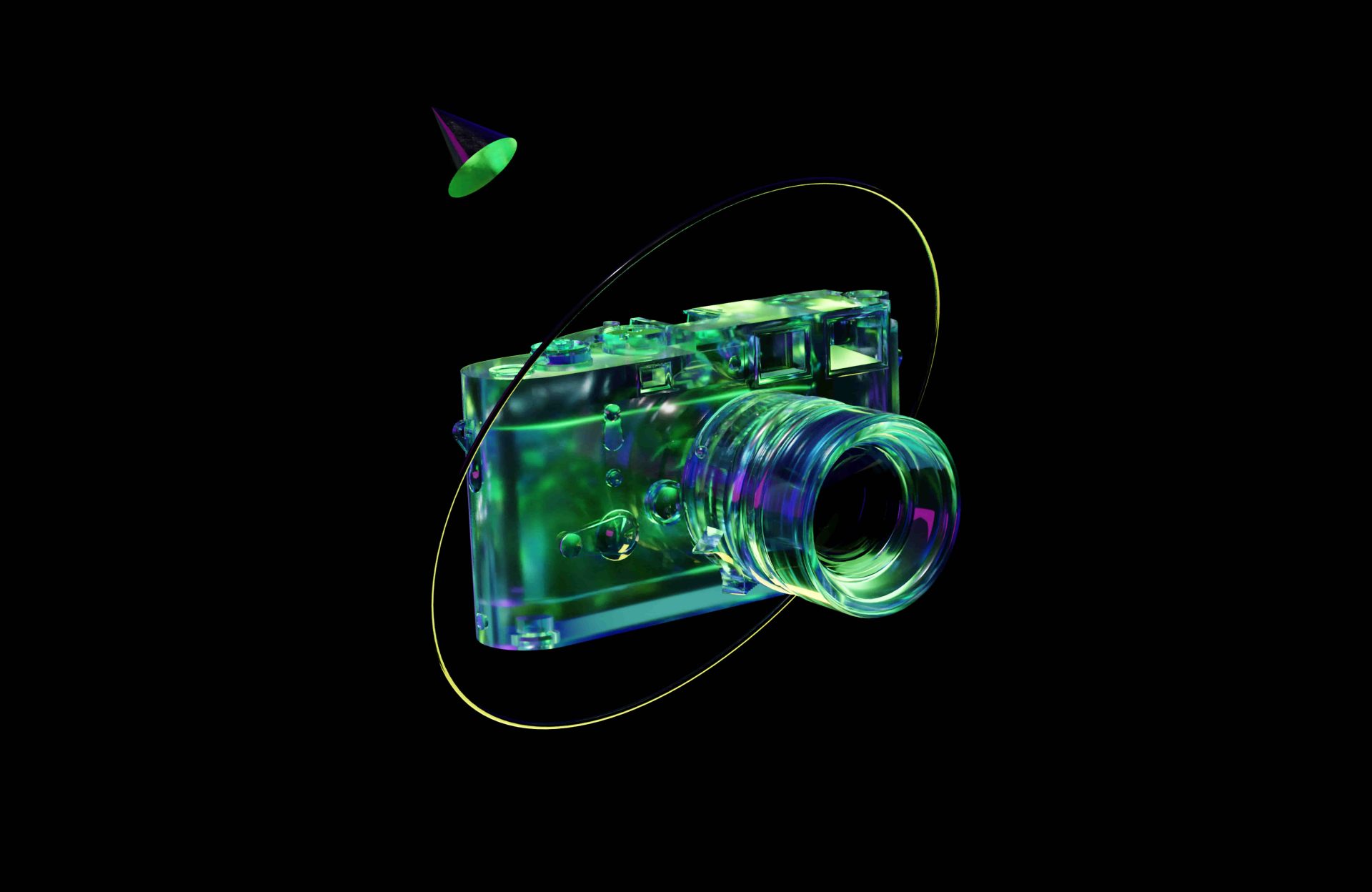 3D animation rendering of a camera