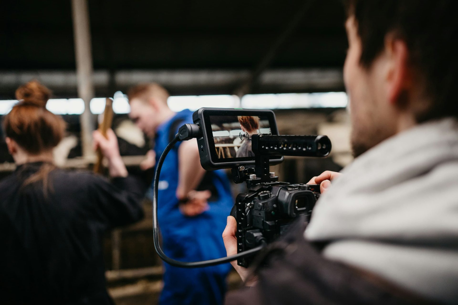 brand web video production using a professional video camera